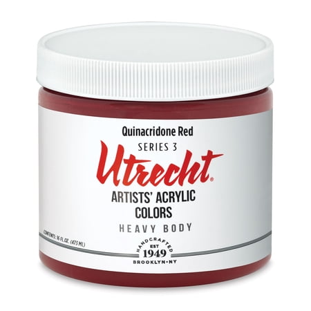 Utrecht Artists' Acrylic Paint - Quinacridone Red, Pint