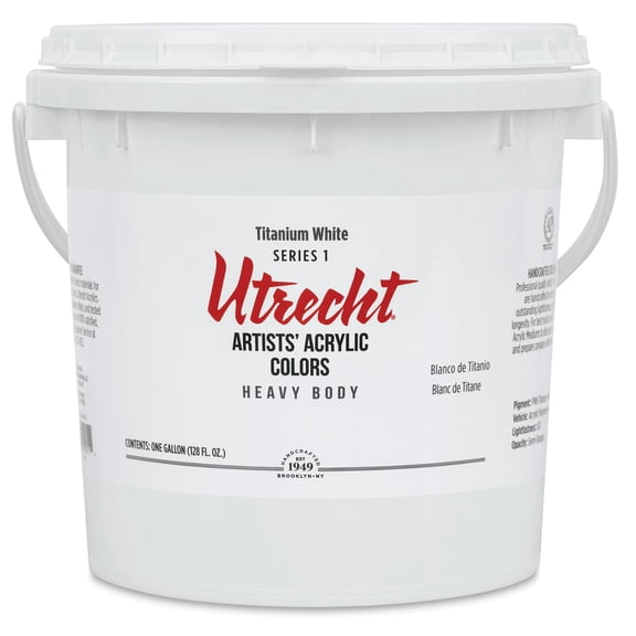 Utrecht Artists' Acrylic Paint - Titanium White, Gallon