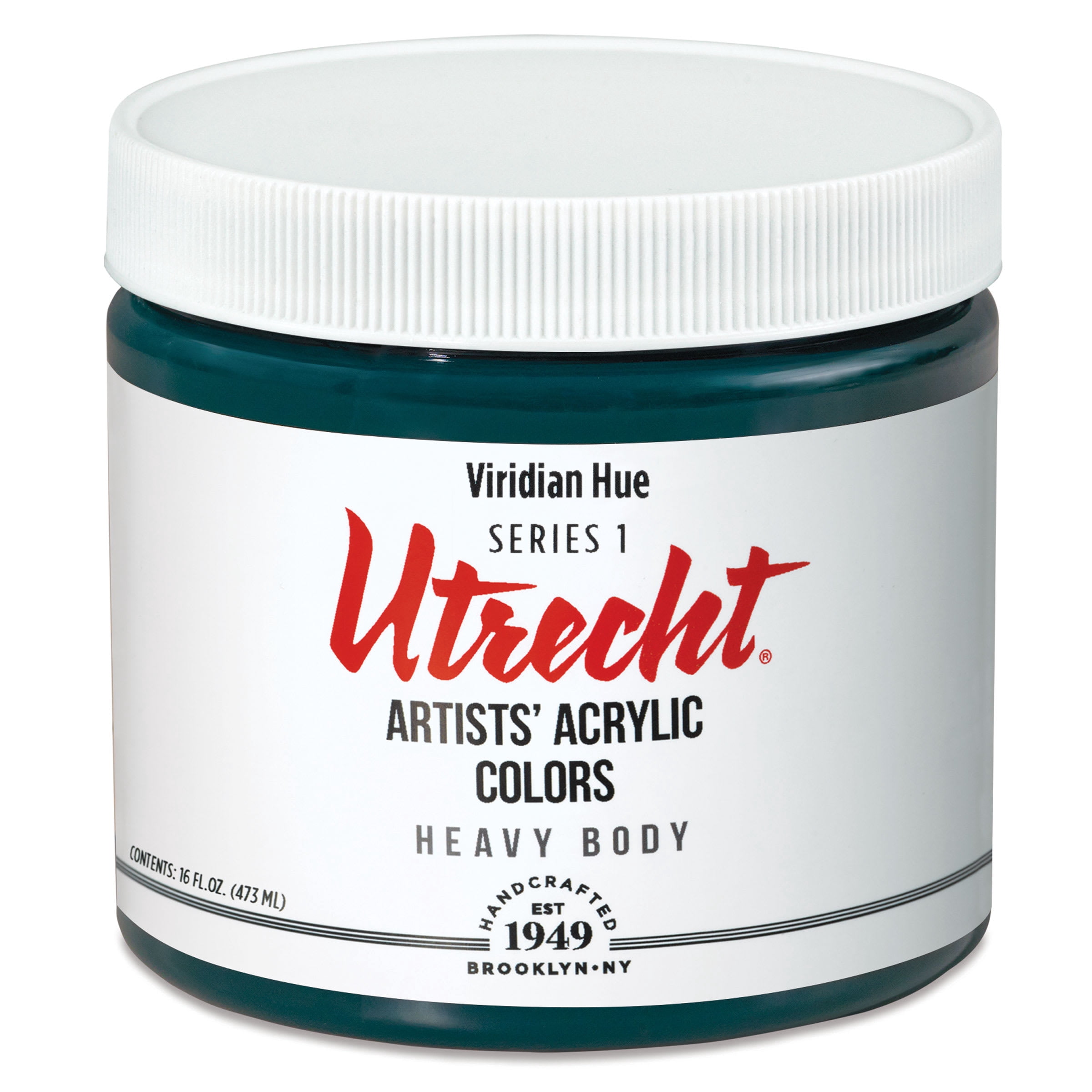 Utrecht Artists' Acrylic Paint - Viridian Hue, Pint