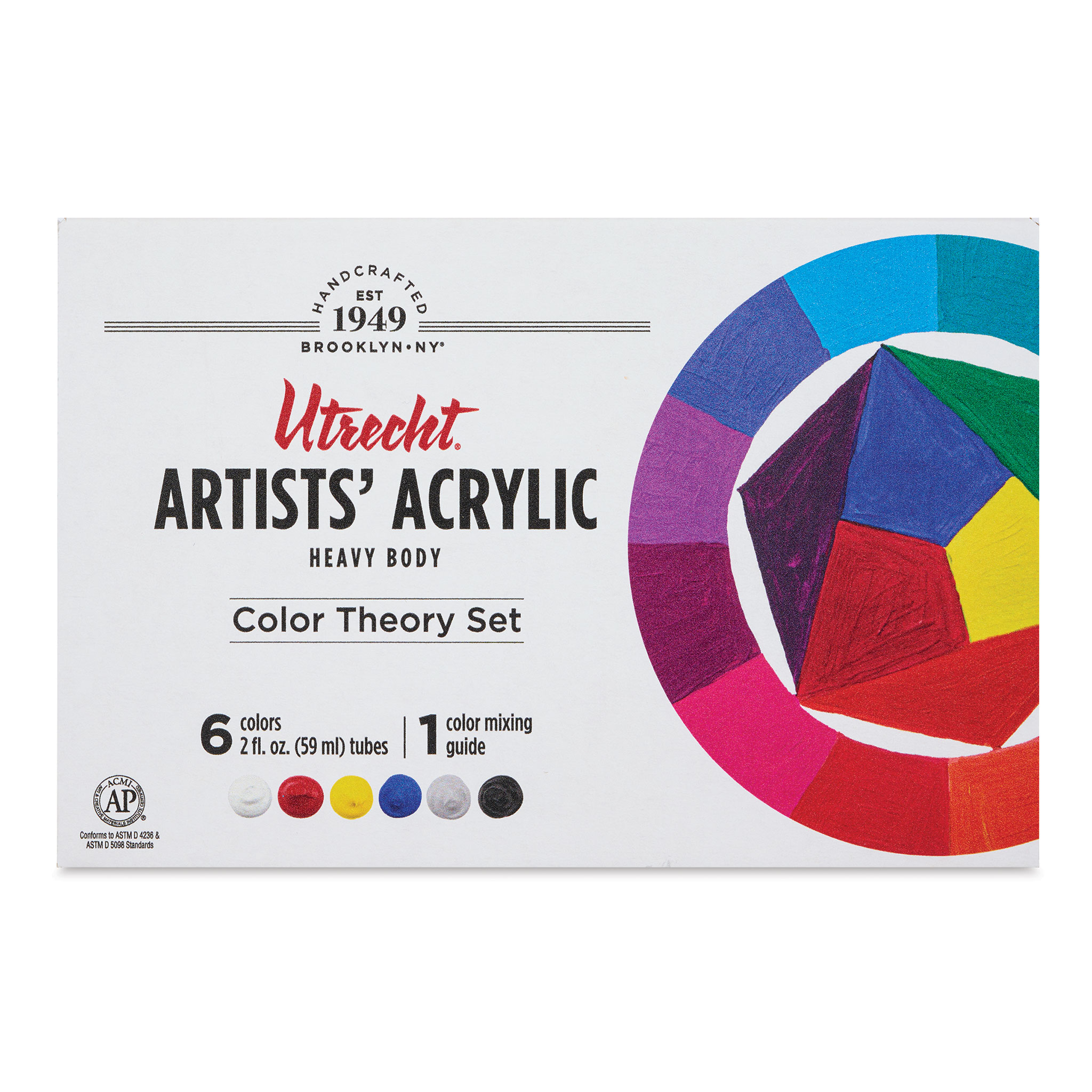 Utrecht Artists' Acrylic Paints Color Theory, Set of 6