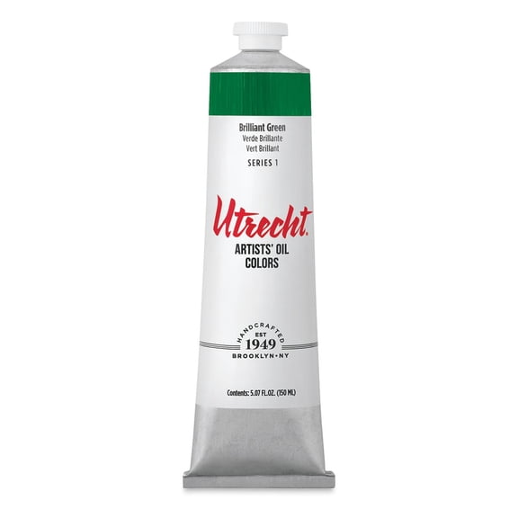 Utrecht Artists' Oil Paint - Brilliant Green, 150 ml tube