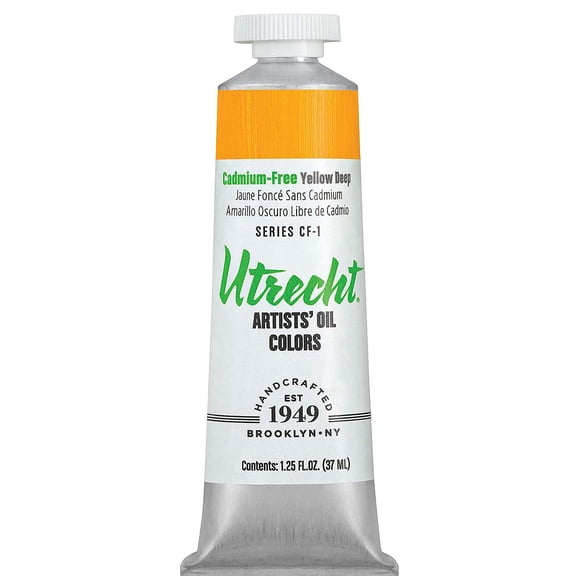 Utrecht Artists' Oil Paint - Cadmium-Free Yellow Deep, 37 ml tube