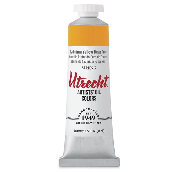 Utrecht Artists' Oil Paint - Cadmium Yellow Deep, 37 ml tube
