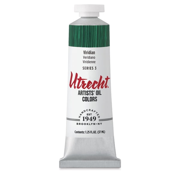 Utrecht Artists' Oil Paint - Viridian, 37 ml tube