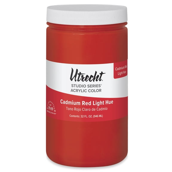 Utrecht Studio Series Acrylic Paint - Cadmium Red Light Hue, Quart