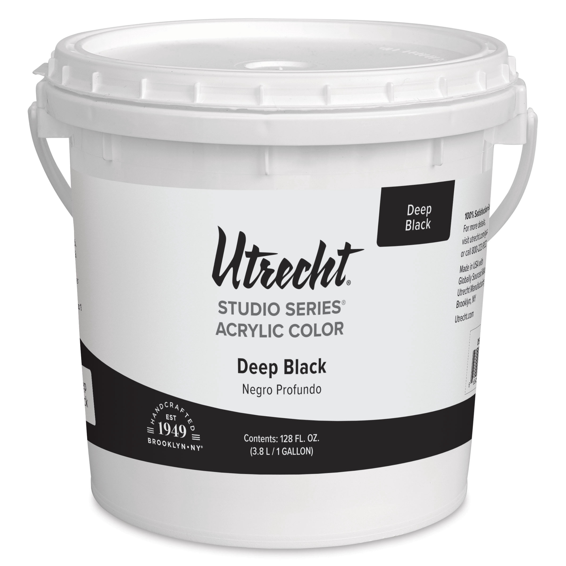 Utrecht Studio Series Acrylic Paint - Deep Black, Gallon