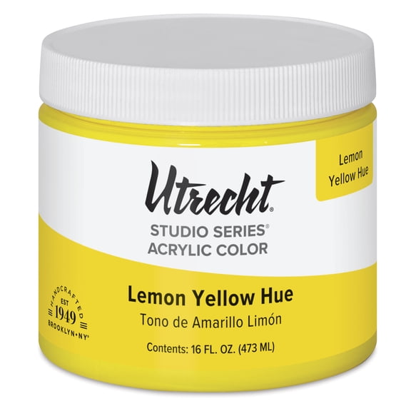 Utrecht Studio Series Acrylic Paint - Lemon Yellow Hue, Pint
