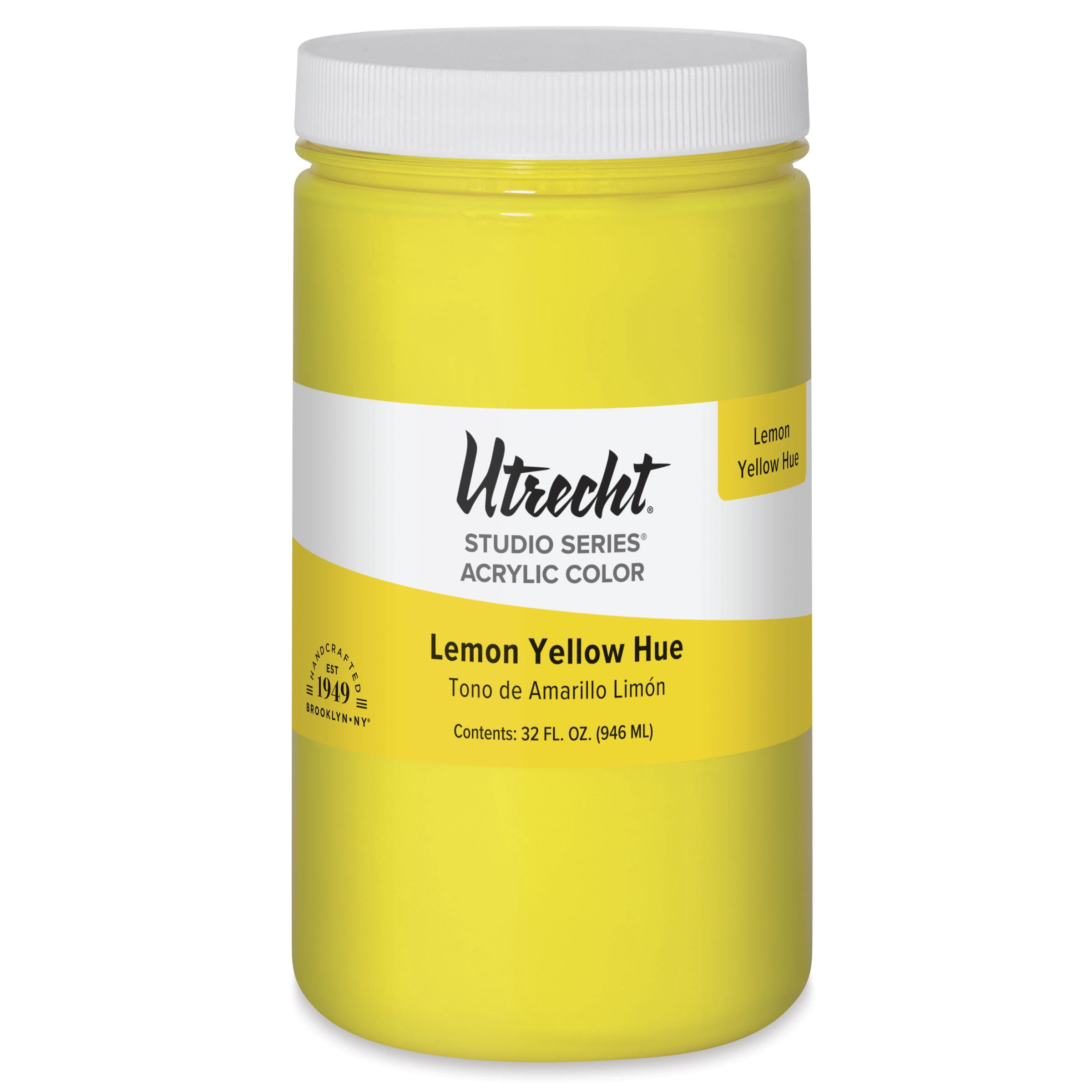 Utrecht Studio Series Acrylic Paint - Lemon Yellow Hue, Quart