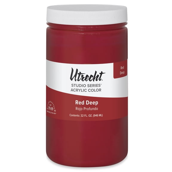 Utrecht Studio Series Acrylic Paint - Red Deep, Quart