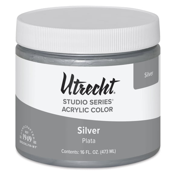 Utrecht Studio Series Acrylic Paint - Silver, Pint