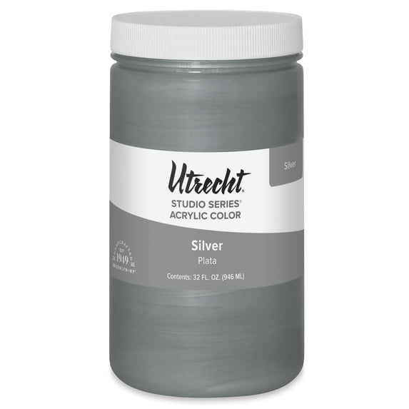 Utrecht Studio Series Acrylic Paint - Silver, Quart