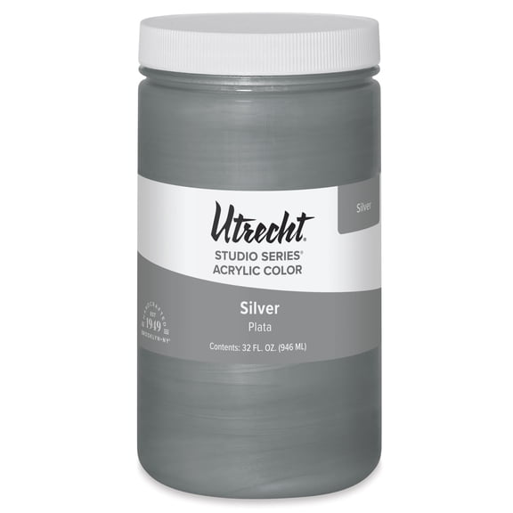 Utrecht Studio Series Acrylic Paint - Silver, Quart