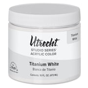 Utrecht Studio Series Acrylic Paint - Titanium White, 473 ml Jar