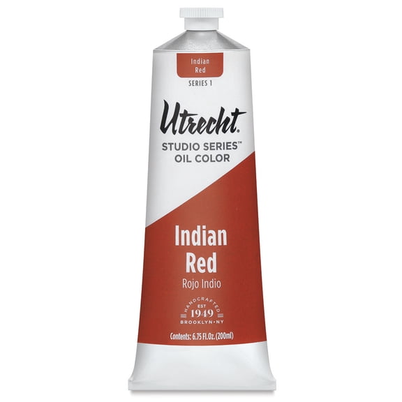 Utrecht Studio Series Oil Paint - Indian Red, 200 ml tube