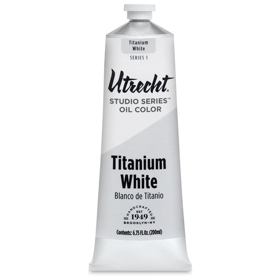 Utrecht Studio Series Oil Paint - Titanium White, 200 ml tube