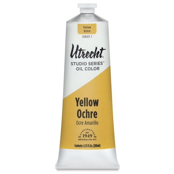 Utrecht Studio Series Oil Paint - Yellow Ochre, 200 ml tube