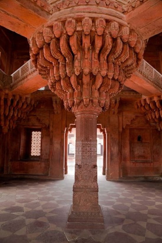 Uttar Pradesh India The Throne Pillar in the Diwan-i-Khas Canvas Art - Charles O Cecil DanitaDelimont (25 x 38)
