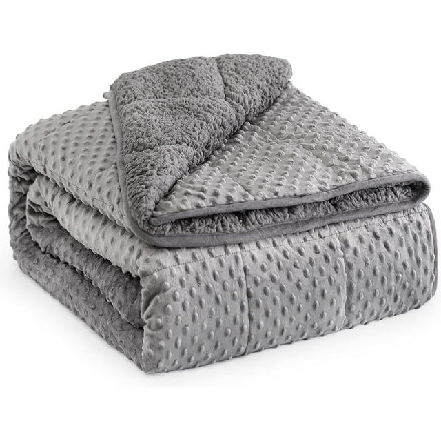 Uttermara 15 lbs Fleece Weighted Blanket for Adult Queen Size, Soft and