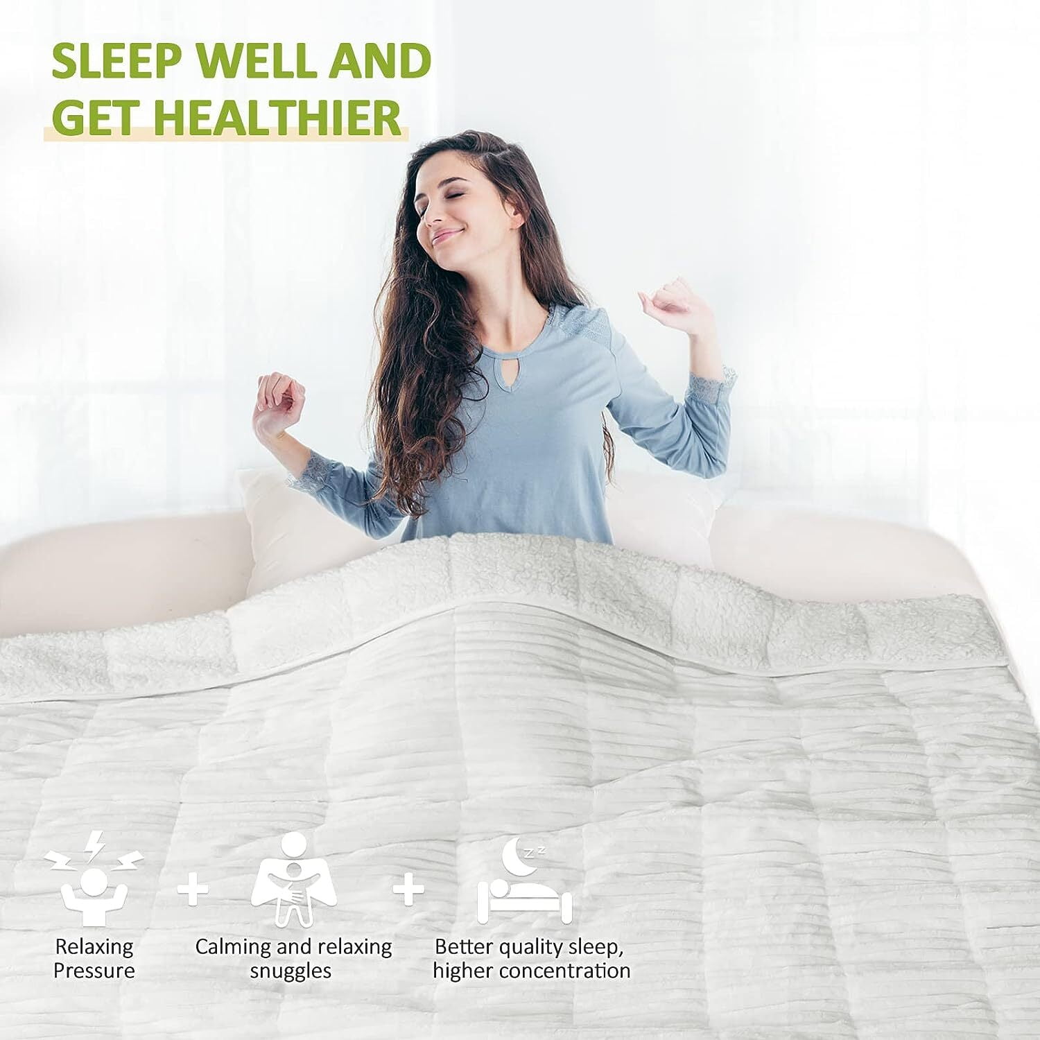 Uttermara Sherpa Fleece Weighted Blanket weighted blanket Twin Size