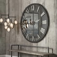 thumbnail image 1 of Uttermost 06419 Amelie 60" Oversized Distressed Rustic Mirror Face Wall Clock - Bronze, 1 of 4