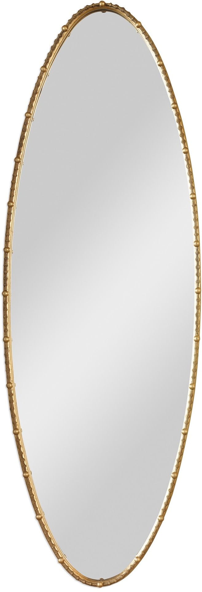 Uttermost 09402 Hadea 69" Tall Contemporary Slim Oval Beaded Frame Full Length Wall Mirror