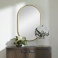 thumbnail image 1 of Uttermost 097-Varina-Mirror Varina 32" X 20" Oval Sleek Vanity Bathroom Wall Mirror - Gold, 1 of 4