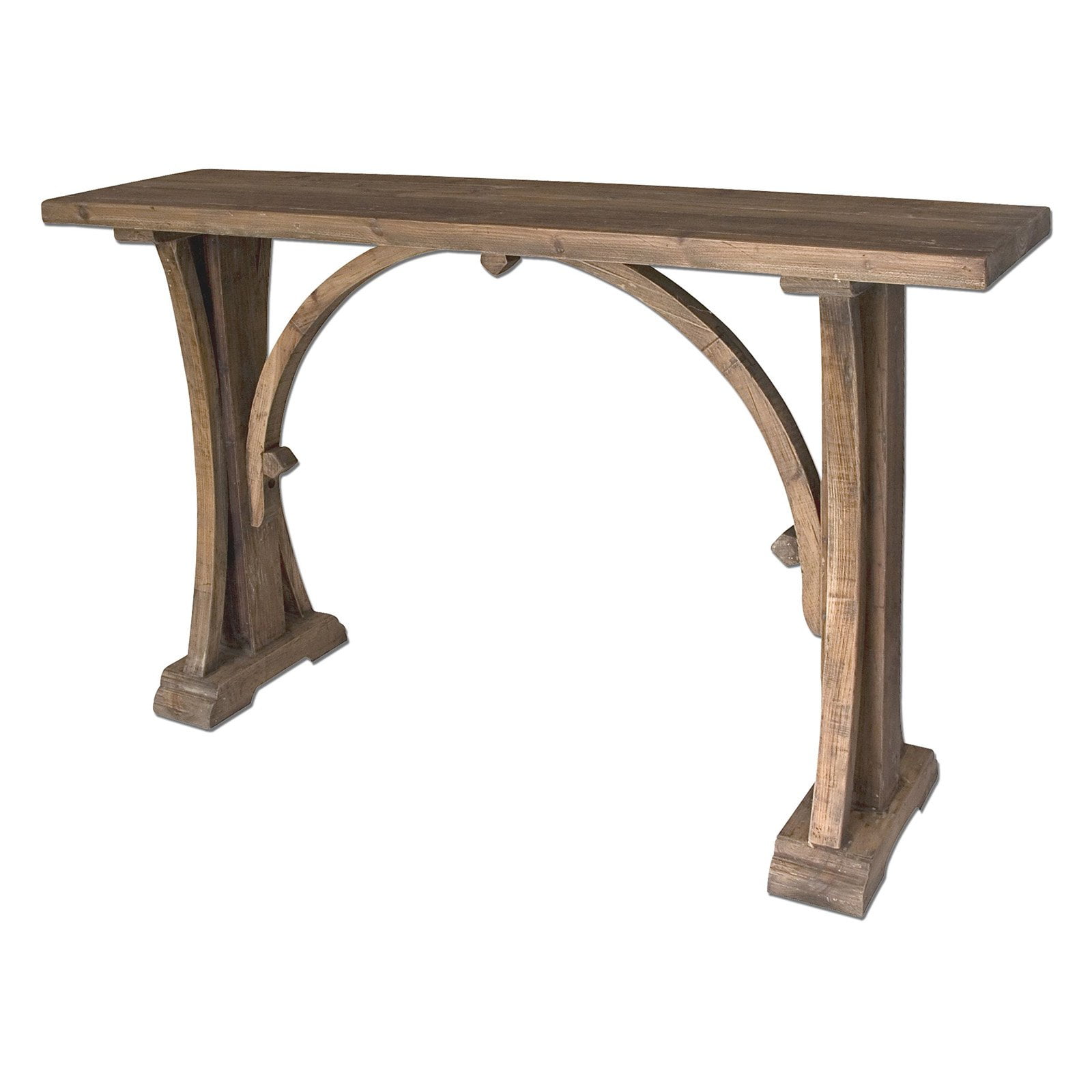 Cayce Transitional Lodge 54'' Sun Bleached Solid Wood Console Table