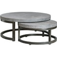 thumbnail image 1 of Uttermost Aiyara 2-Piece Coastal Wood Nesting Table Set in Gray and Black, 1 of 10