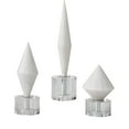 thumbnail image 1 of Uttermost Alize Coastal Stone and Crystal Sculpture in White (Set of 3), 1 of 4