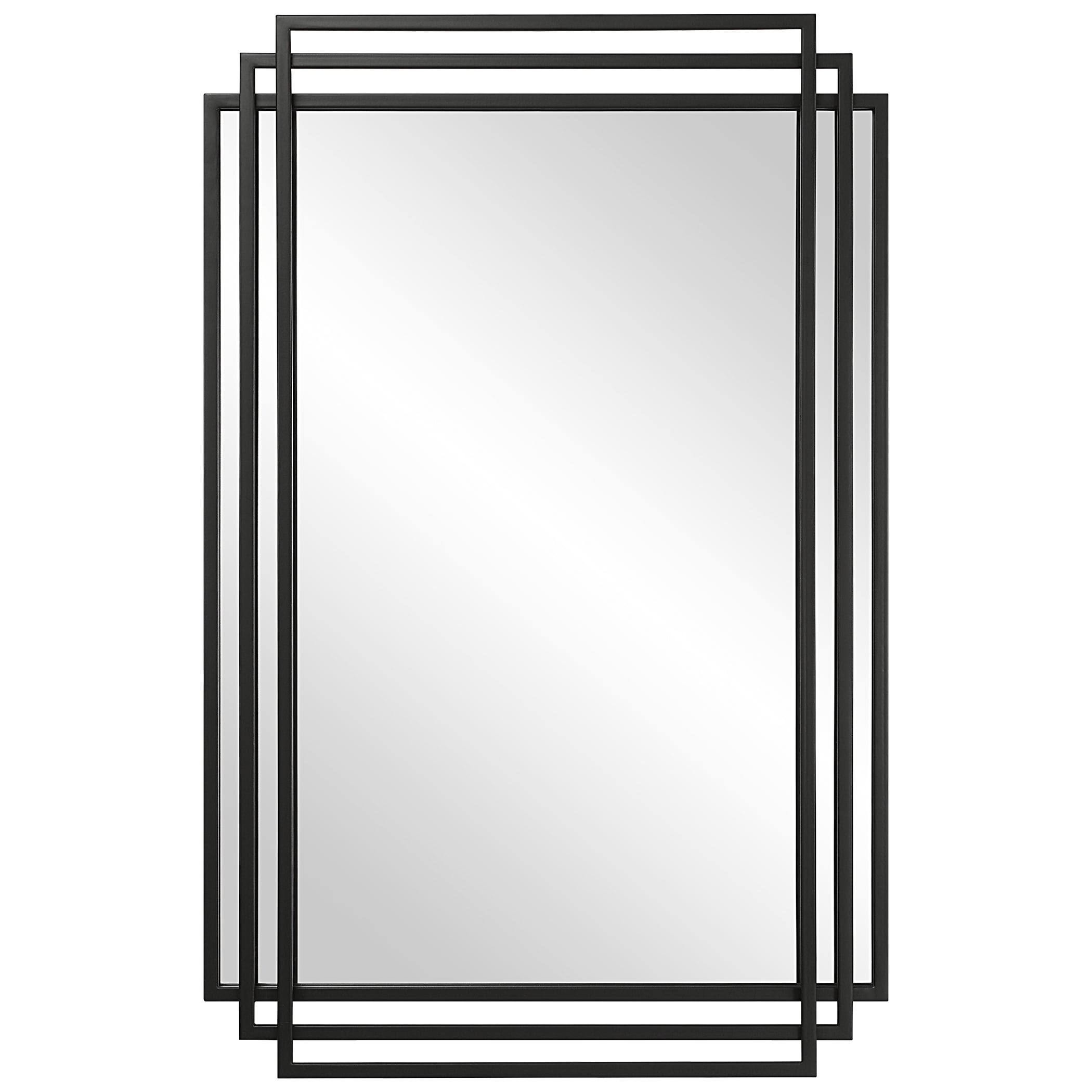 Amherst Black Iron Rectangular Wall Mirror