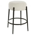 thumbnail image 1 of Uttermost Arles 26" Contemporary Fabric & Metal Counter Stool in White/Black, 1 of 6