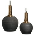 thumbnail image 1 of Uttermost Arnav 2-Piece Ceramic Crystal Metal Bottle Set in Matte Black and Gold, 1 of 4