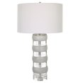 thumbnail image 1 of Uttermost Band Together Crystal & Wood Table Lamp in White, 1 of 7