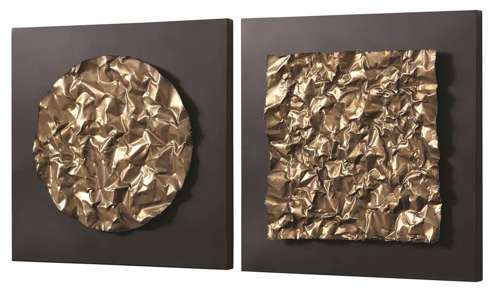 Uttermost Boaz Gold Wall Decor, Set/2