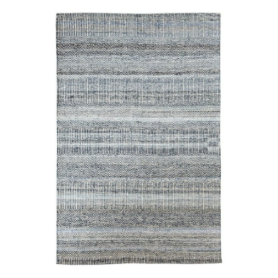 Uttermost Bolivia 108x144" Contemporary Hand-woven Wool Rug in Denim Blue