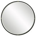 thumbnail image 1 of Uttermost Bonded Round Black Mirror, 1 of 6
