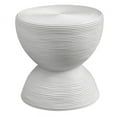 thumbnail image 1 of Uttermost Bongo White Rattan Side Table, 1 of 6