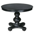 thumbnail image 1 of Uttermost Brynmore Round Traditional Pine Wood Grain Table in Satin Black, 1 of 4