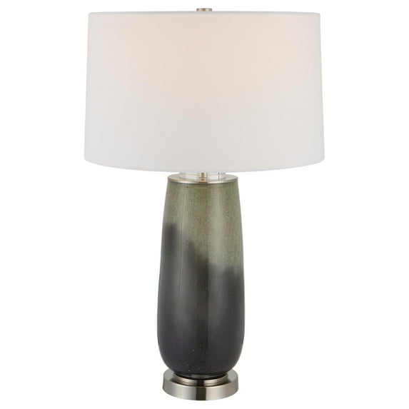 Uttermost Campa Transitional Iron and Cotton Table Lamp in Blue/Gray/Green