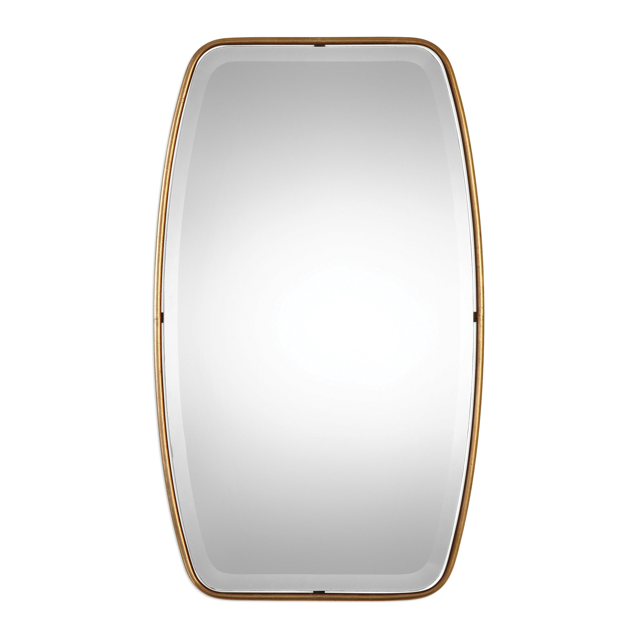 Rectangular Bronze and Gold Wall Mount Vanity Mirror