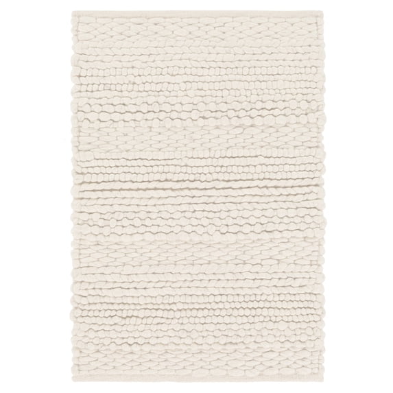 Uttermost Clifton 60x96" Hand Woven Coastal Wool Rug in Ivory/Light Gray