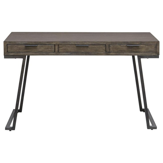 Uttermost Comrade Contemporary Wood and Metal Desk in Woodtone Gray
