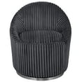 thumbnail image 1 of Uttermost Crue Contemporary Stainless Steel and Fabric Swivel Chair in Gray, 1 of 5