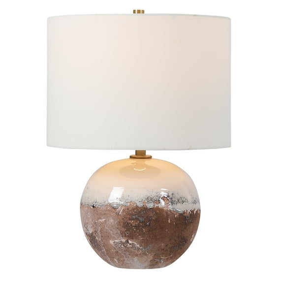 Uttermost Durango Terracotta and Iron Accent Lamp in Brown/White