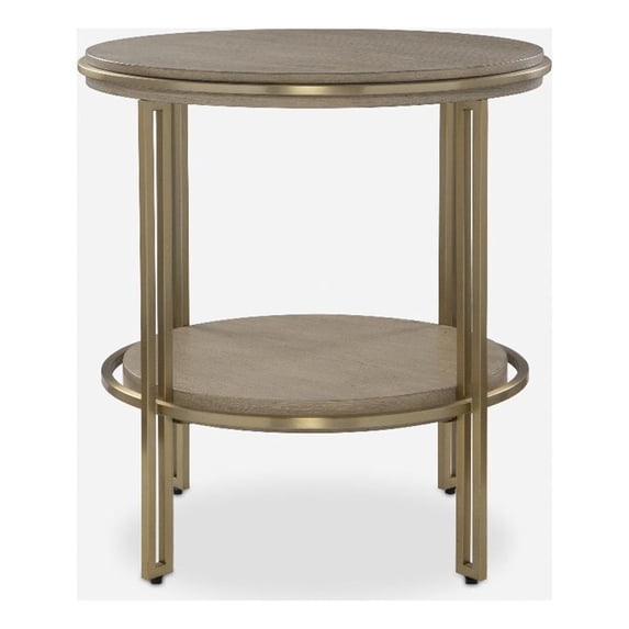 Uttermost Elise Round Brass Side Table