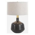 thumbnail image 1 of Uttermost Flanagan Mottled Gloss Table Lamp in Matte Black, 1 of 10