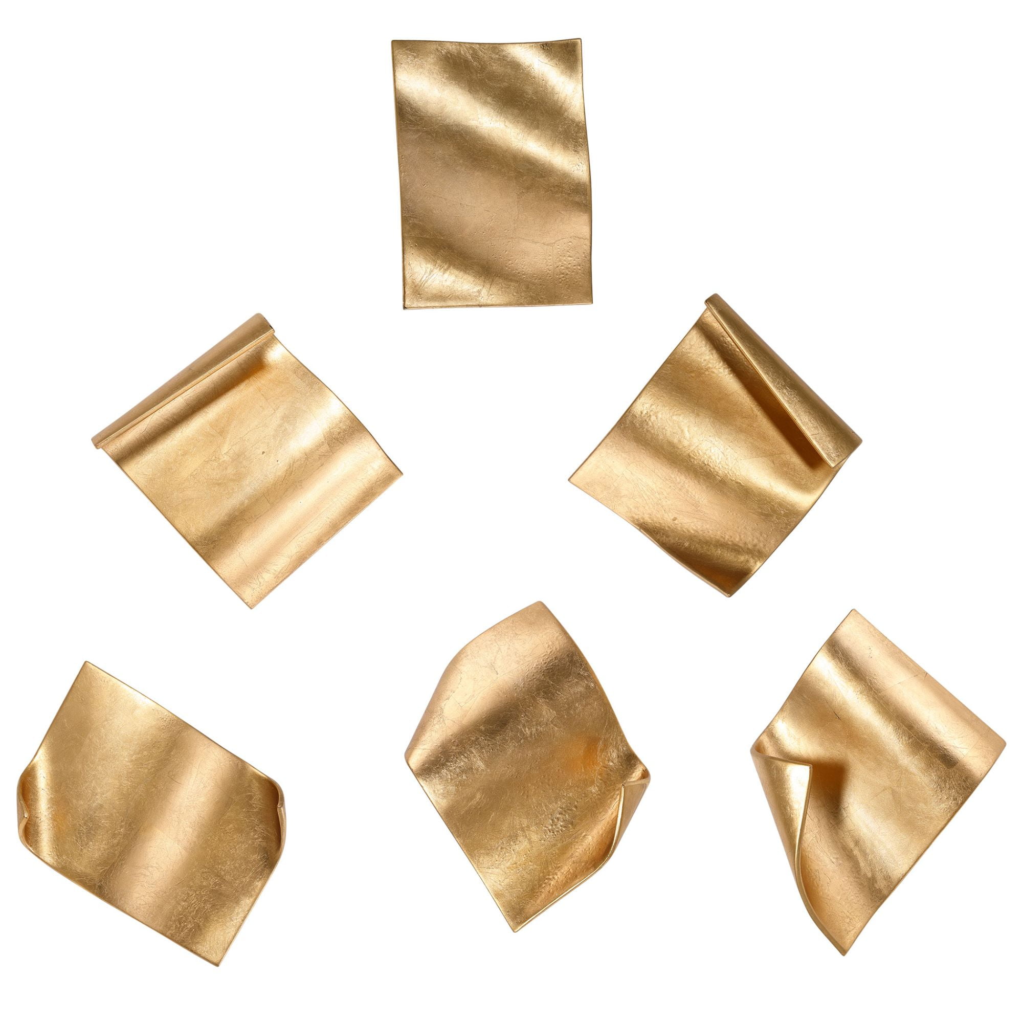 Fluttering Pages Gold Metal Wall Decor Set, 14.17 inch