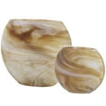 thumbnail image 1 of Uttermost Fusion Swirled Caramel & Ivory Vases Set of 2, 1 of 4