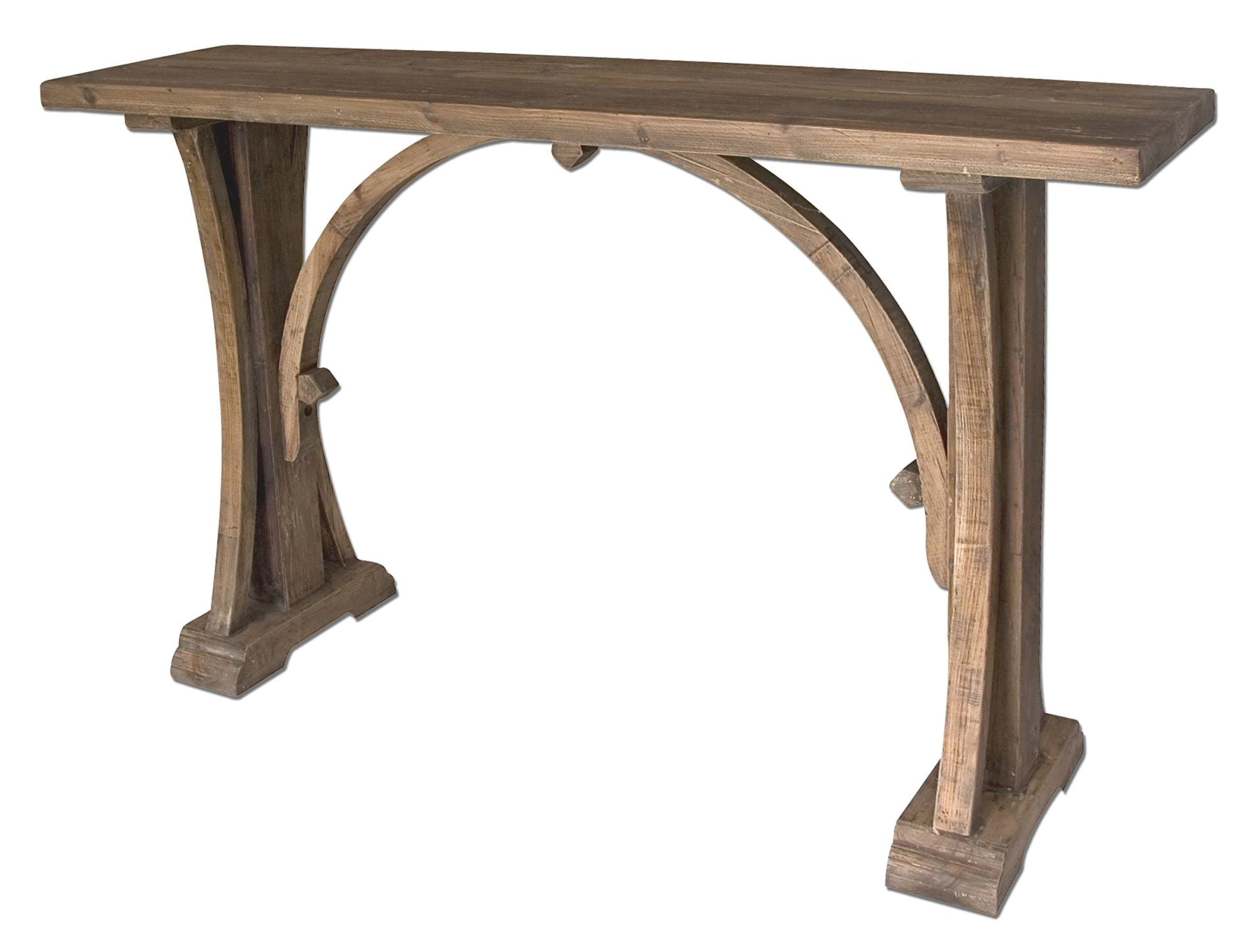 Cayce Transitional Lodge 54'' Sun Bleached Solid Wood Console Table