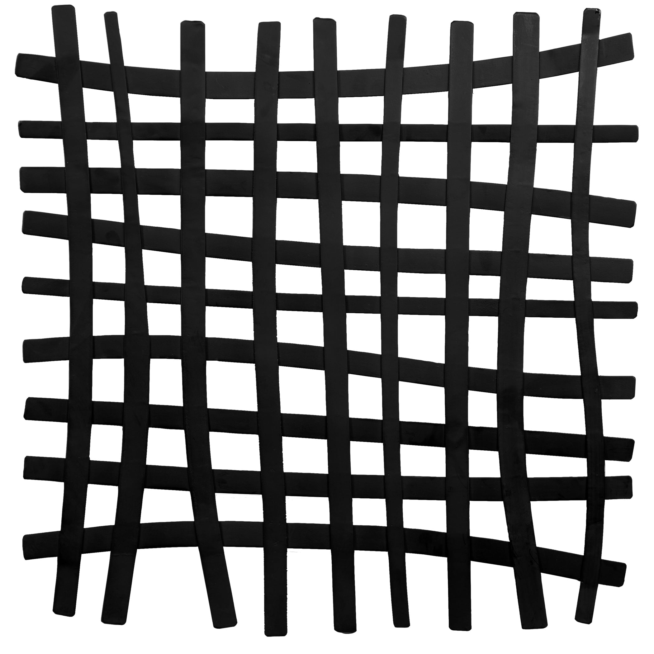 Uttermost Gridlines Square Abstract Grid Pattern Iron Metal Wall Decor in Black